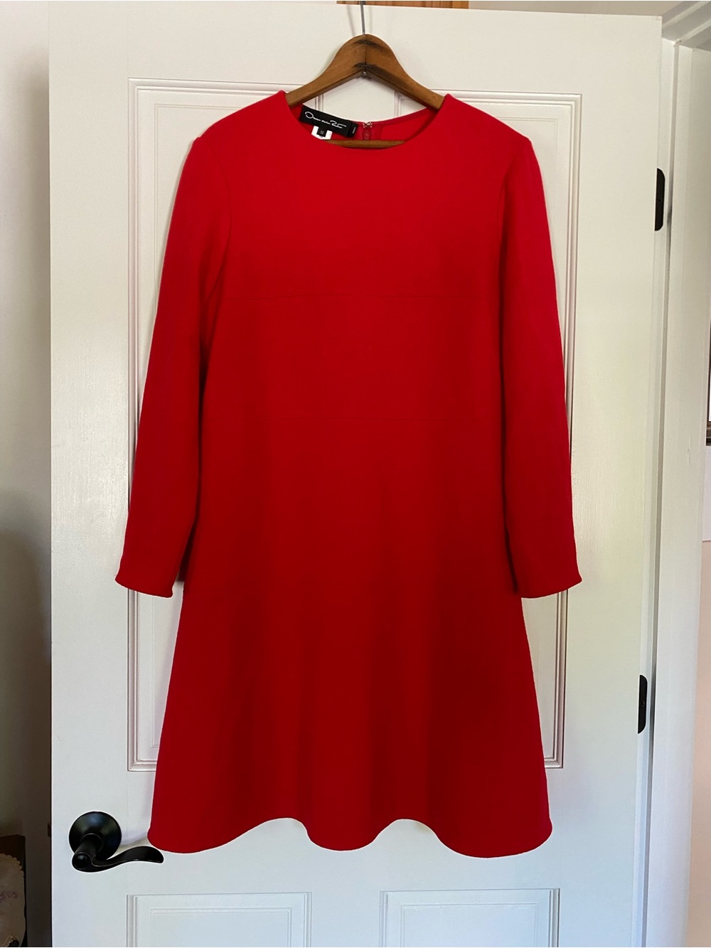 OSCAR DE LA RENTA red wool-blend dress 12